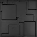 Art3d 32 Sq Ft Wall Panel Magic Square Black - Modern 3D Tile