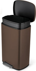 8 Gal Kitchen Trash Can Brushed Stainless Steel - Quiet Soft-Close