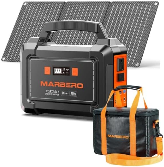 MARBERO Solar Generator 167Wh with 200W Peak Power