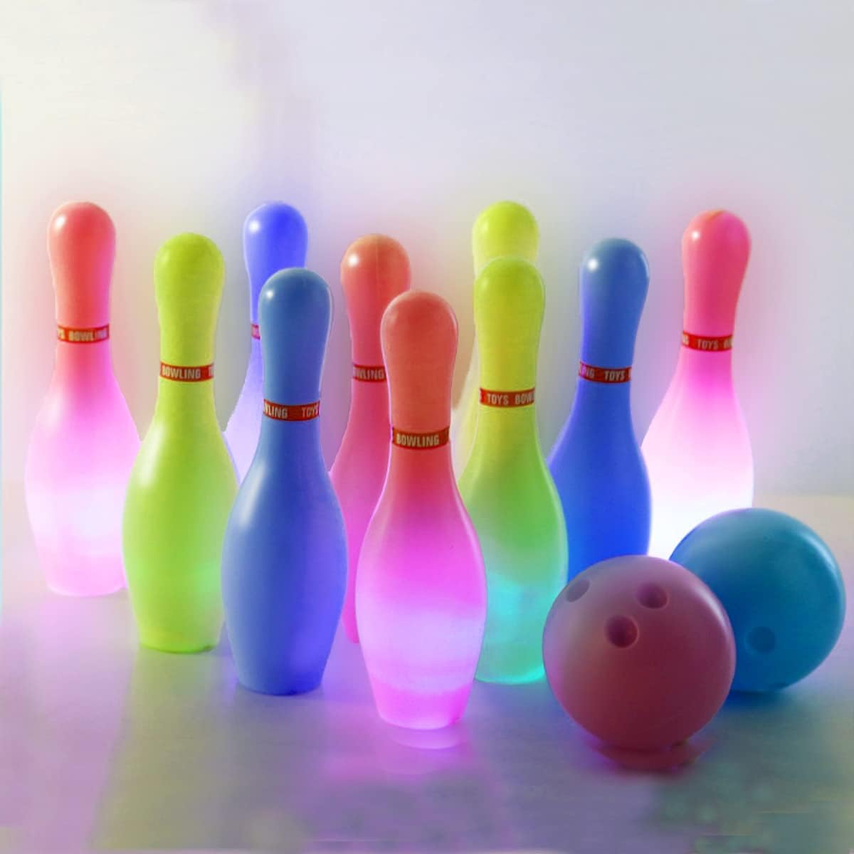 OceanWings Light Up Bowling Set for Kids - Fun Indoor & Outdoor Game!