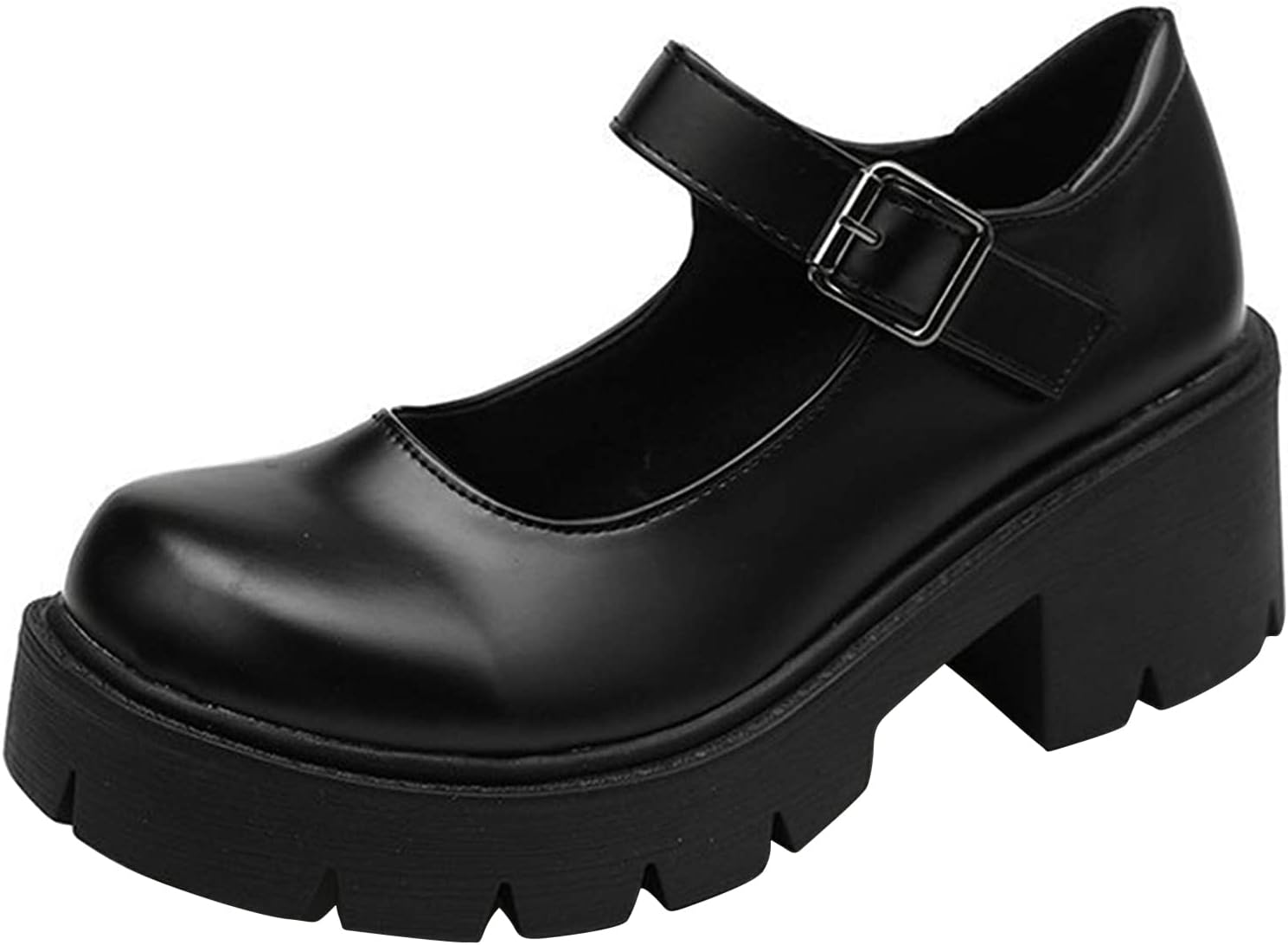 Women's Platform Mary Janes with Chunky Heel for Gothic Style