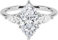 Moissanite Engagement Ring 1.5 ct Solitaire - Elegant Three Stone
