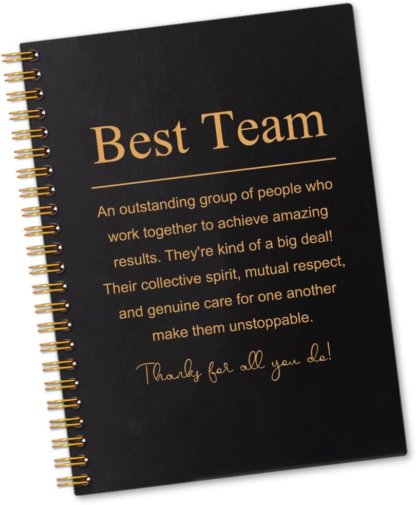 Team Appreciation Spiral Notebook - 160 Blank Pages
