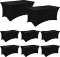 8 Pack 6FT Spandex Table Covers Fitted Rectangle Tablecloths