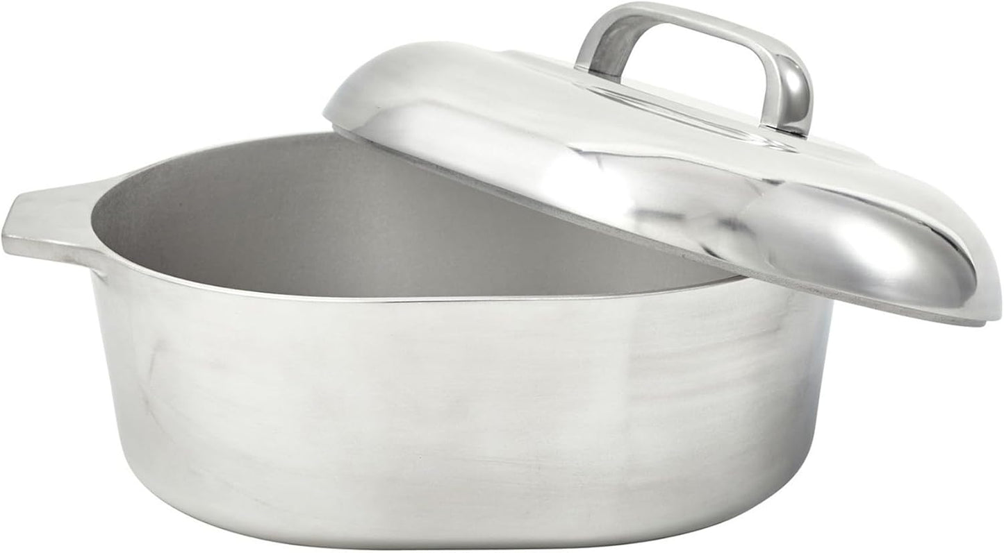 IMUSA 13in Cajun Cast Aluminum Oval Roaster for Versatile Cooking