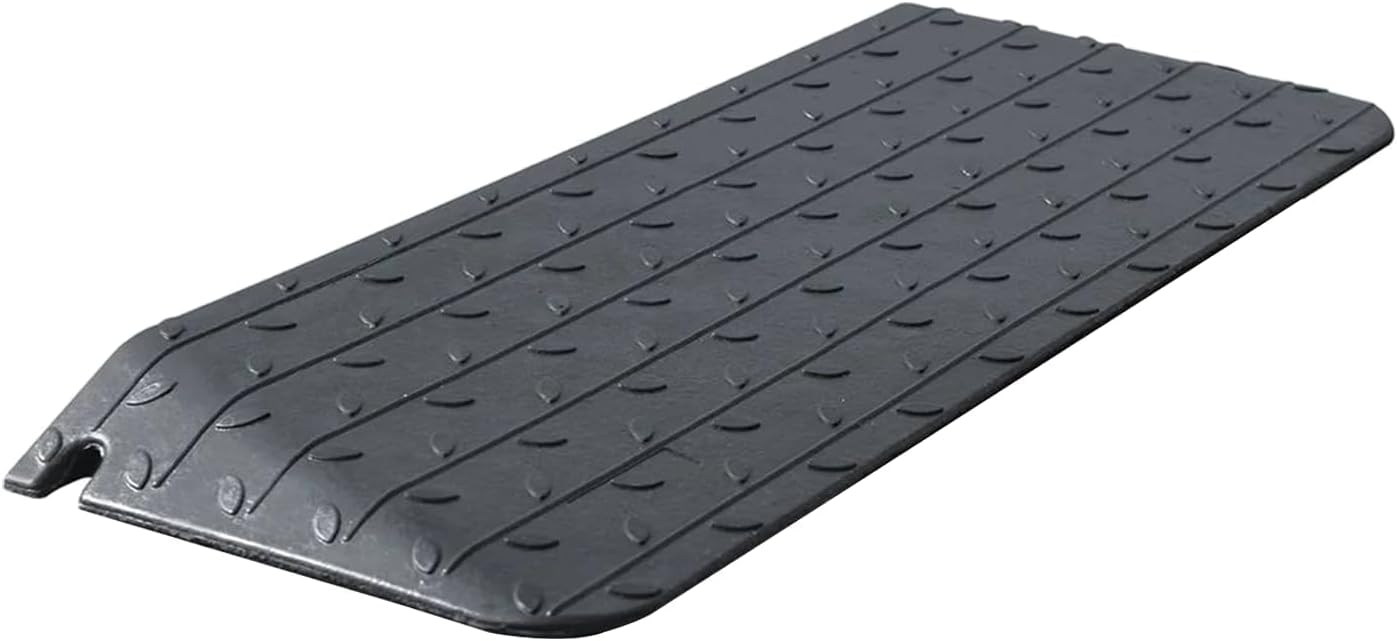 Rubber Wheelchair Threshold Ramp with Non-Slip Surface Options