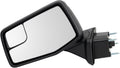 TRQ Driver Side Power Heated Folding Mirror Textured Black - Direct