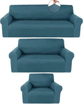 Peryiter 3 Pc Slipcover Set for Sofa Loveseat and Arm Chair - Form Fit
