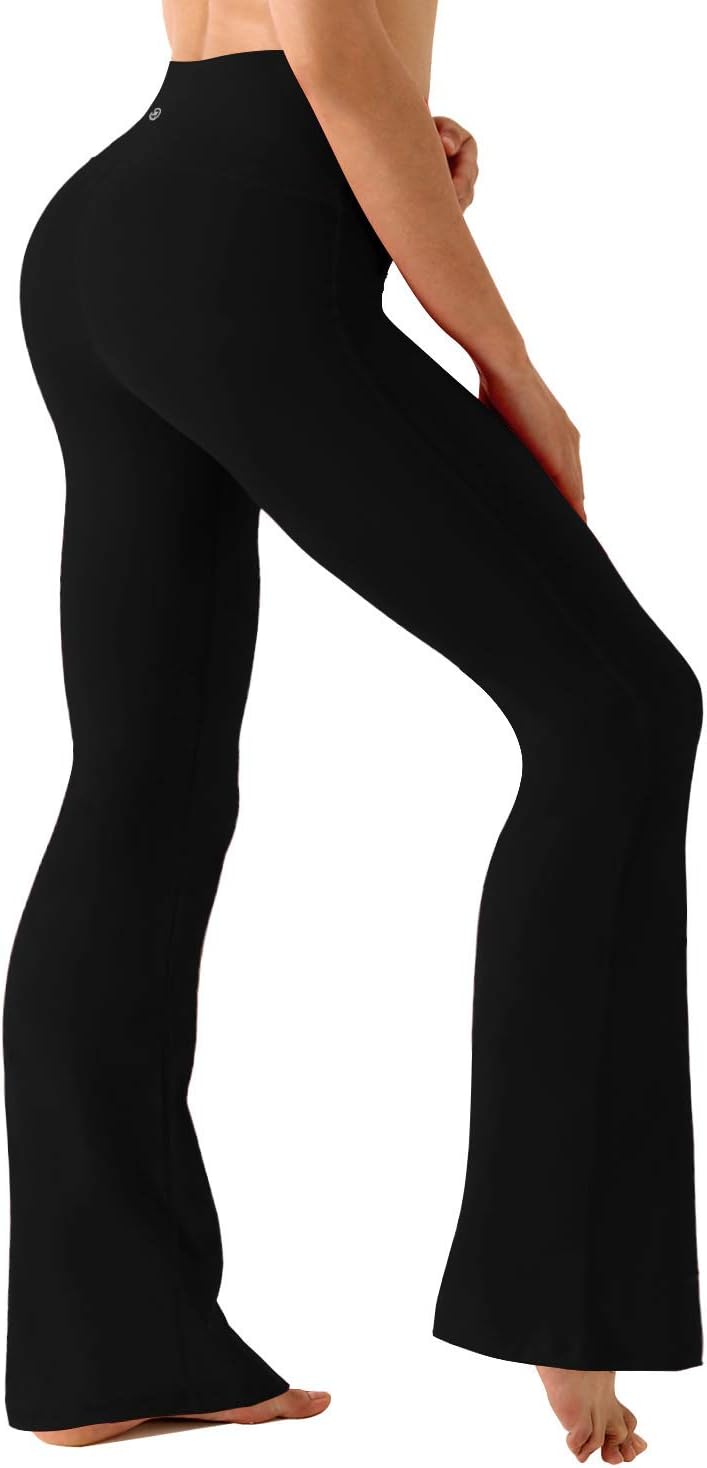 High Waist Bootcut Yoga Pants with Pockets for Women