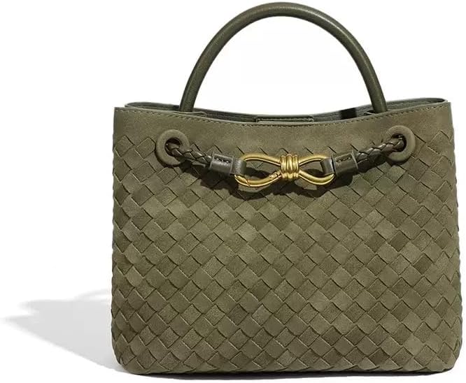 Woven Tote Bag for Women - Stylish Leather Shoulder Handbag