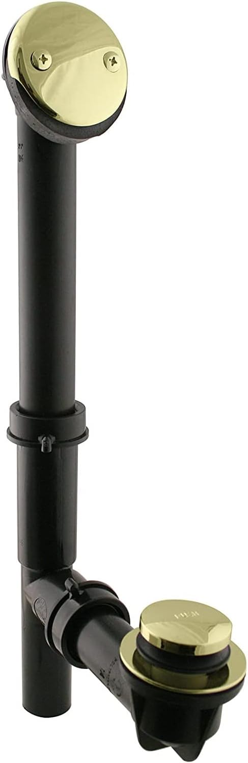 Westbrass 14 in Black Poly Tubular Bathtub Waste Assembly Kit