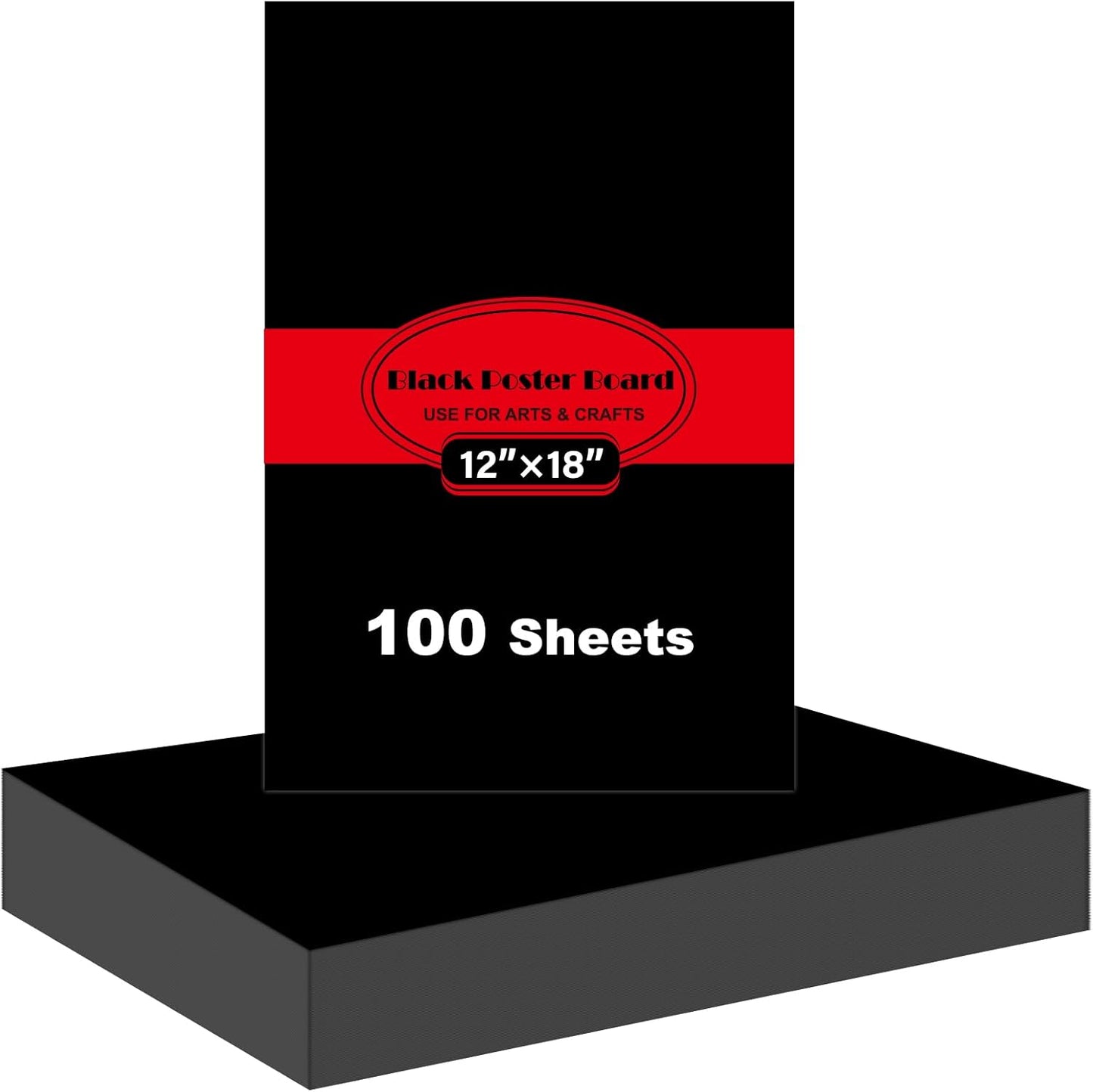 100 Pcs Black Poster Board Paper for School Projects and Crafts