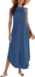 Halife Women's Summer Sleeveless Halter Maxi Dress - Flowy Vacation