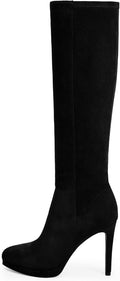 Knee High Boots Women Pointed Toe Stiletto Heel - Polished Tall Boots