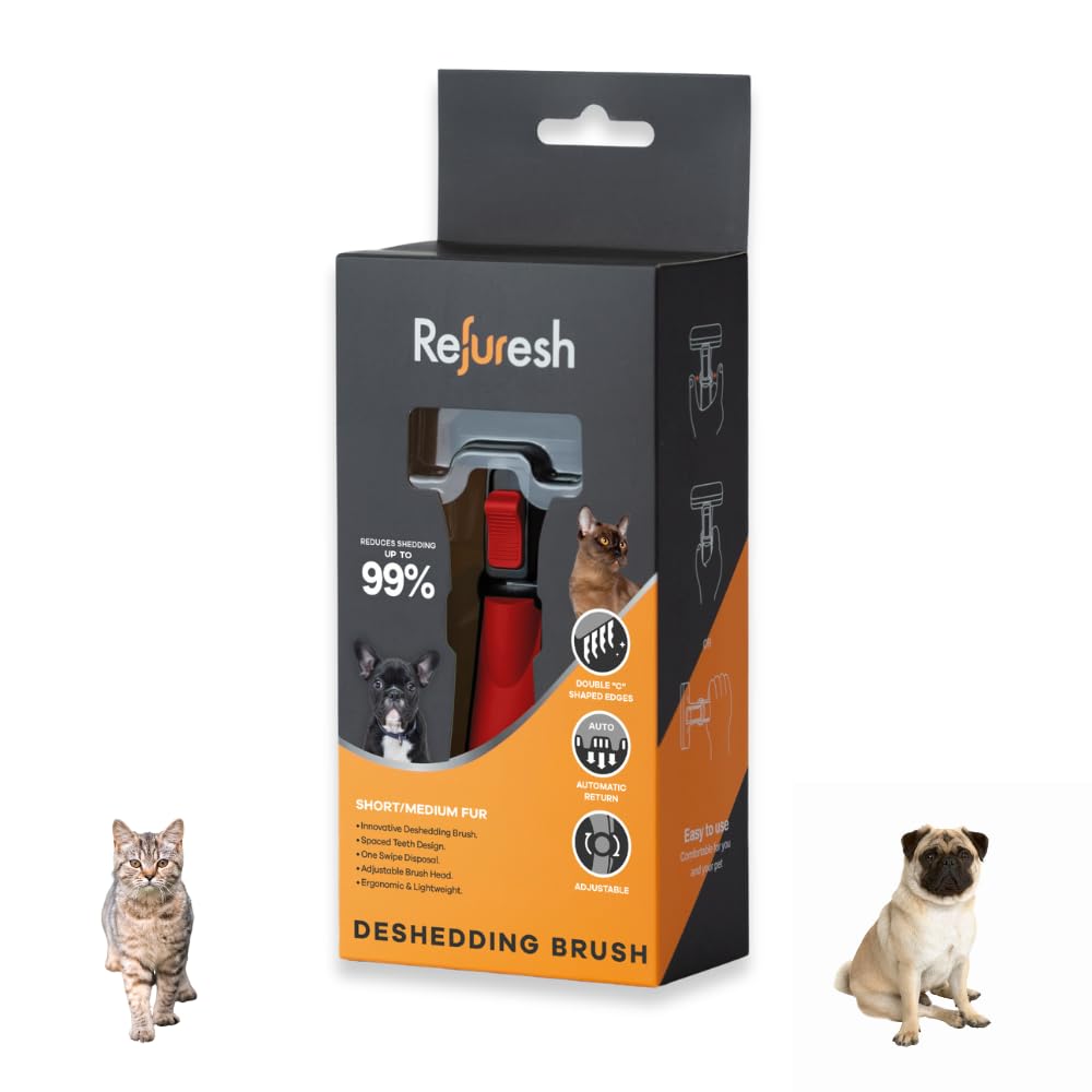Deshedding Dog Brush for Short/Medium Hair - Gentle Tool