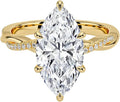Marquise Moissanite Engagement Ring for Women - Colorless VVS1 1-3 CT