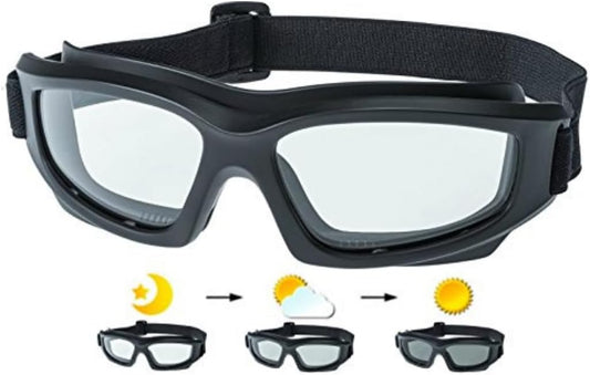 Heavy-Duty Motorcycle Goggles for Men with Hard Case & Pouch
