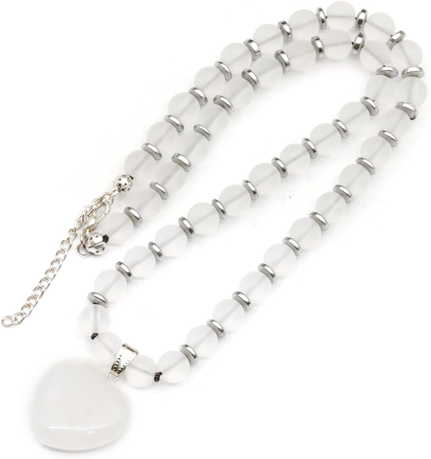 Natural Aventurine Heart Pendant and Beaded Necklace for Healing