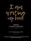 Writing planner & organizer for writing a book - black and gold