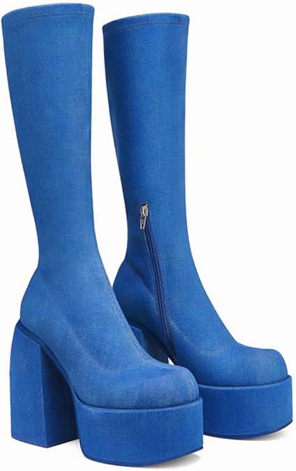 VOMIRA Ankle Boots for Women with Chunky High Heel Design