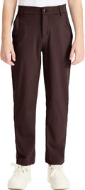 Boys Golf Pants Stretch Flat Front Dress Chino - Slim Tapered Fit