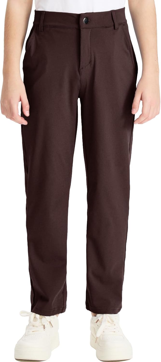 DEVOROPA Youth Boys Golf Pants for School and Athletic Wear