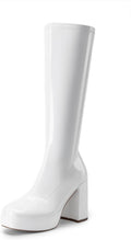 DREAM PAIRS Women's Platform Knee High Boots - Chunky Gogo Style Upper