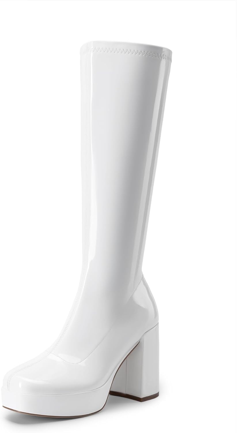 DREAM PAIRS Women's Platform Knee High Boots for Stylish Comfort