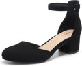 DREAM PAIRS Women's Closed Round Toe Low Block Heels - Comfortable any