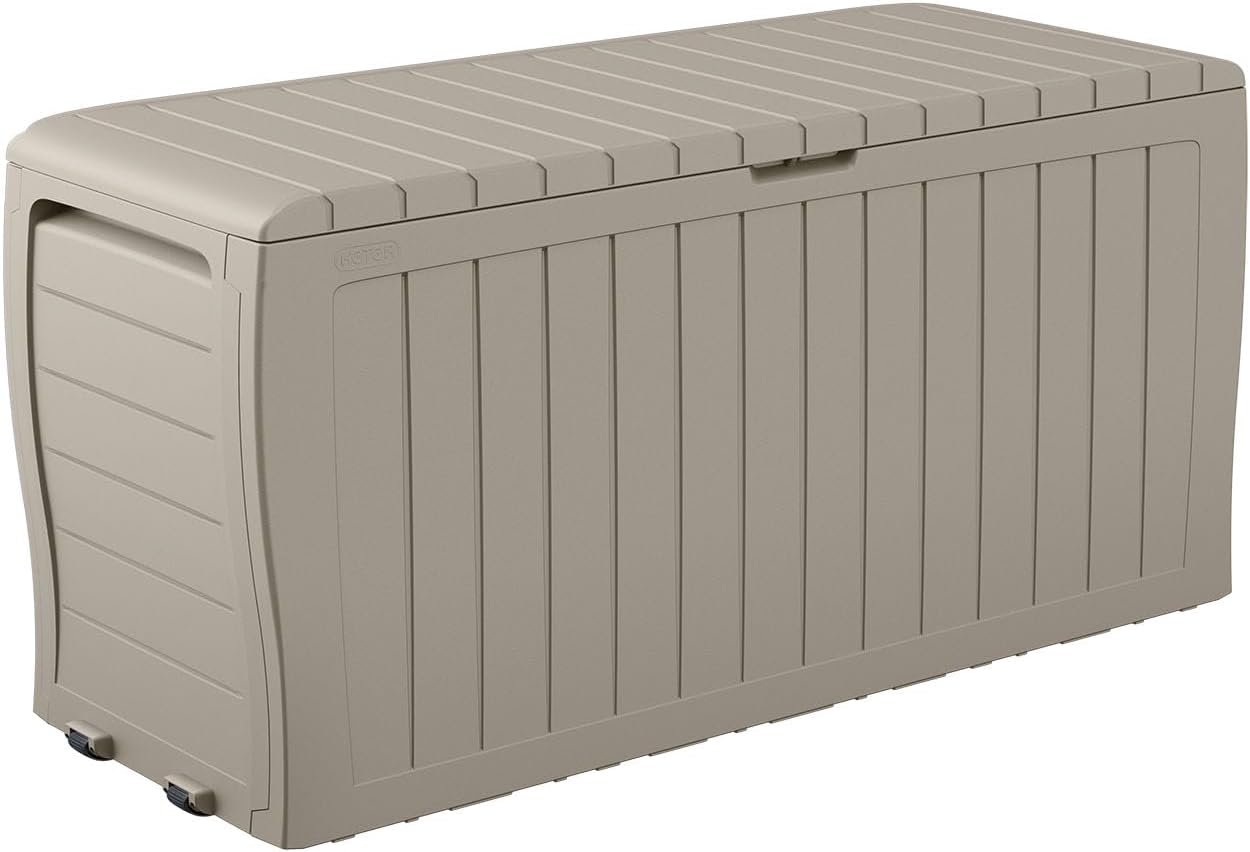 Keter Marvel Plus 71 Gallon Resin Deck Box for Outdoor Storage