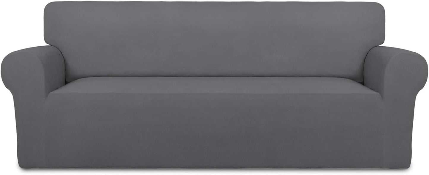 PureFit Super Stretch Sofa Slipcover for Kids and Pets, Gray