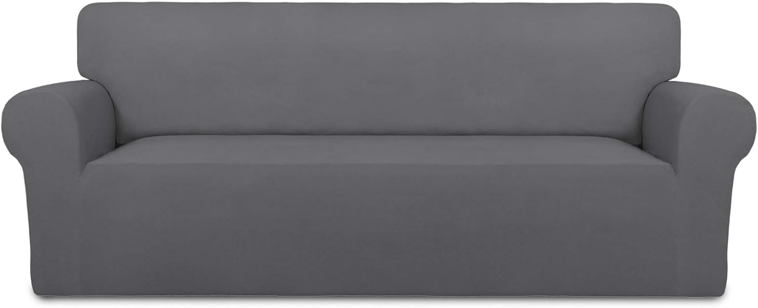 PureFit Super Stretch Sofa Slipcover for Kids and Pets, Gray