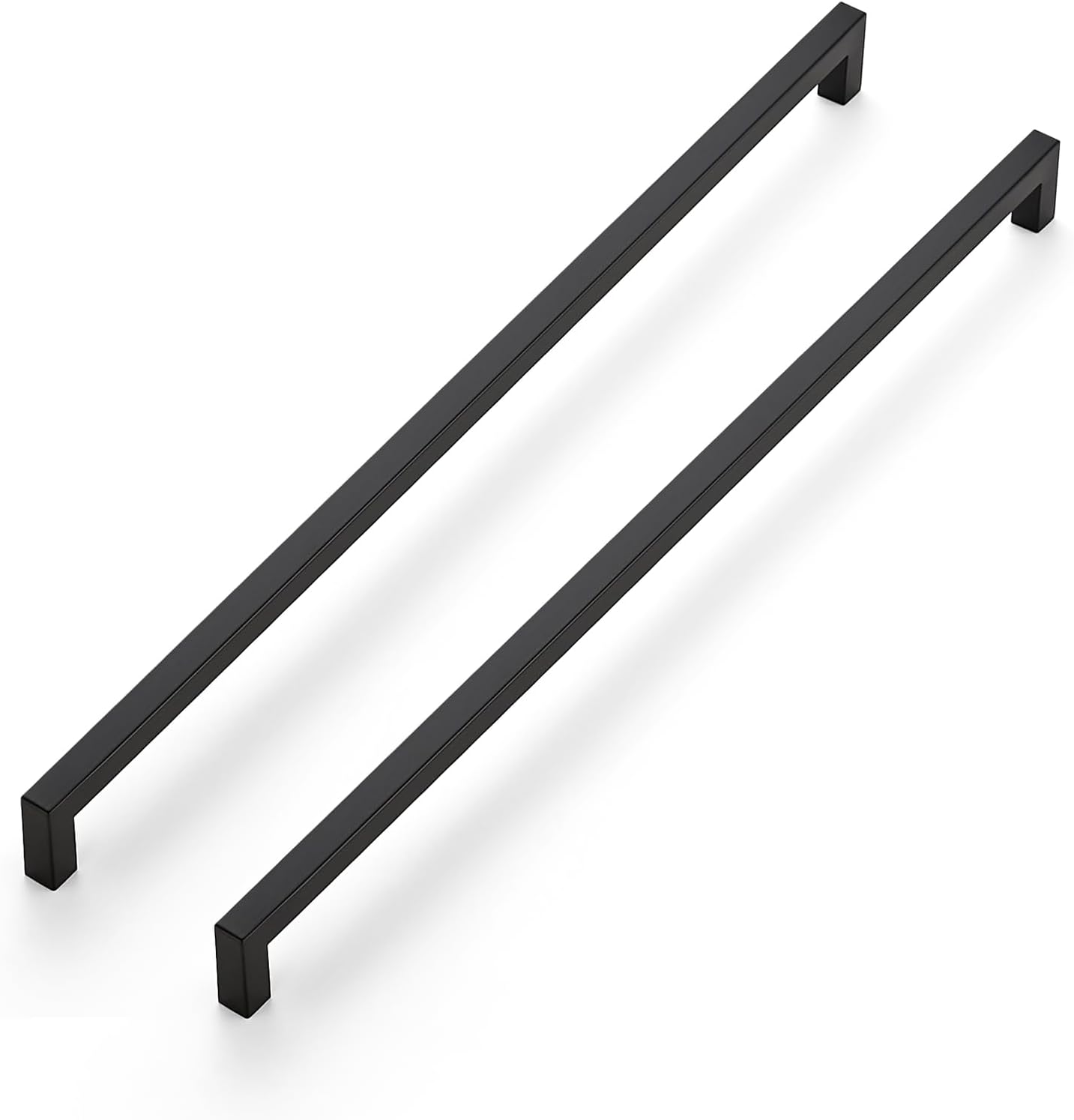 18 Inch Black Cabinet Pulls for Modern Kitchen and Closet Use
