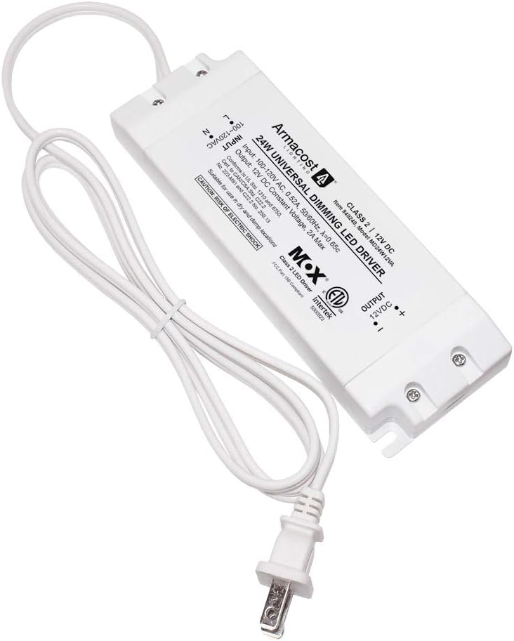 24-Watt Universal Dimmable 12V DC LED Driver for Smooth Dimming