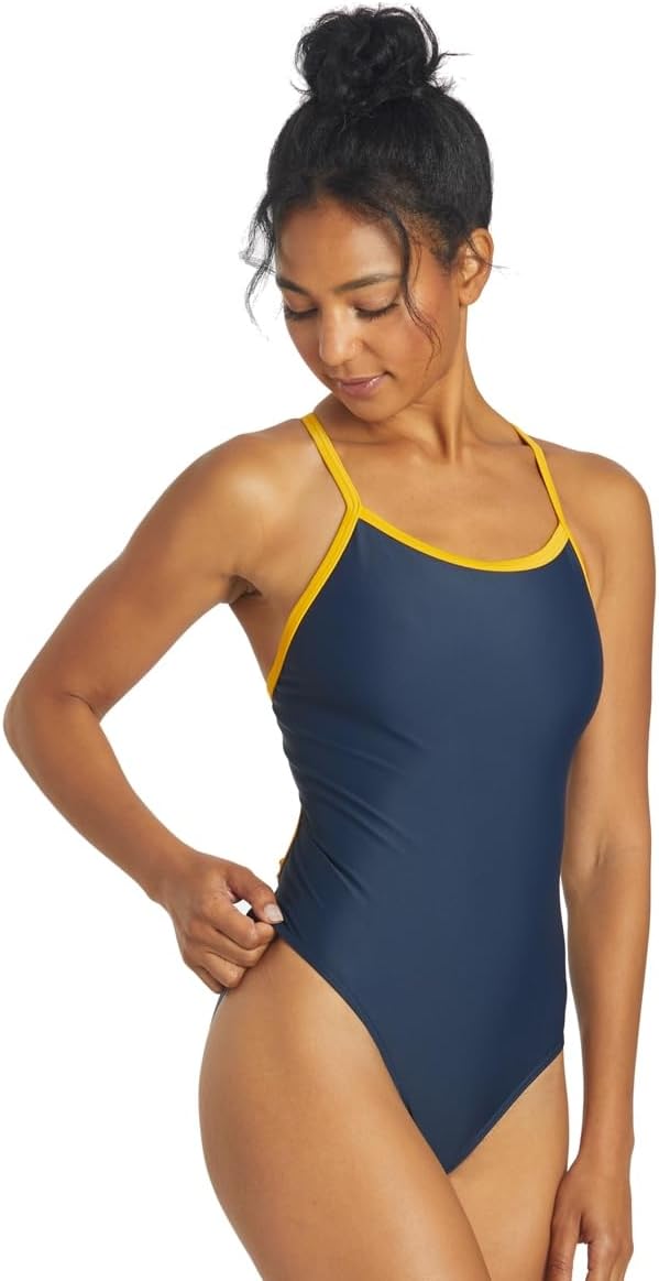 Sporti Thin Strap Athletic One Piece Swimsuit for Women