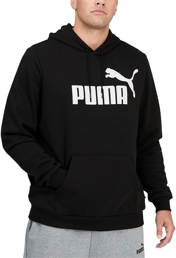 PUMA mens Essentials Logo Fleece Hoodie for Comfort and Style