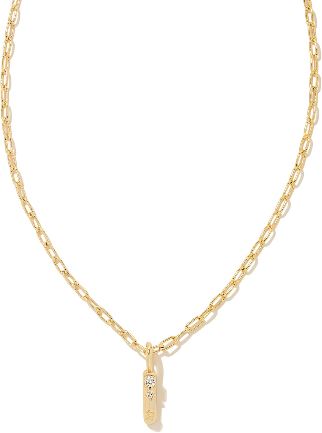 Kendra Scott Crystal Letter Short Pendant Necklace for Women