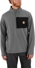 Force Relaxed Fit Mock Neck Half-Zip for Men - Work Layer