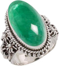Solid 925 Sterling Silver Ring with Blue Copper Turquoise (Style SP94)