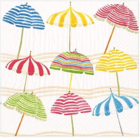 Colorful Beach Umbrellas Cocktail Napkins (40 Total)