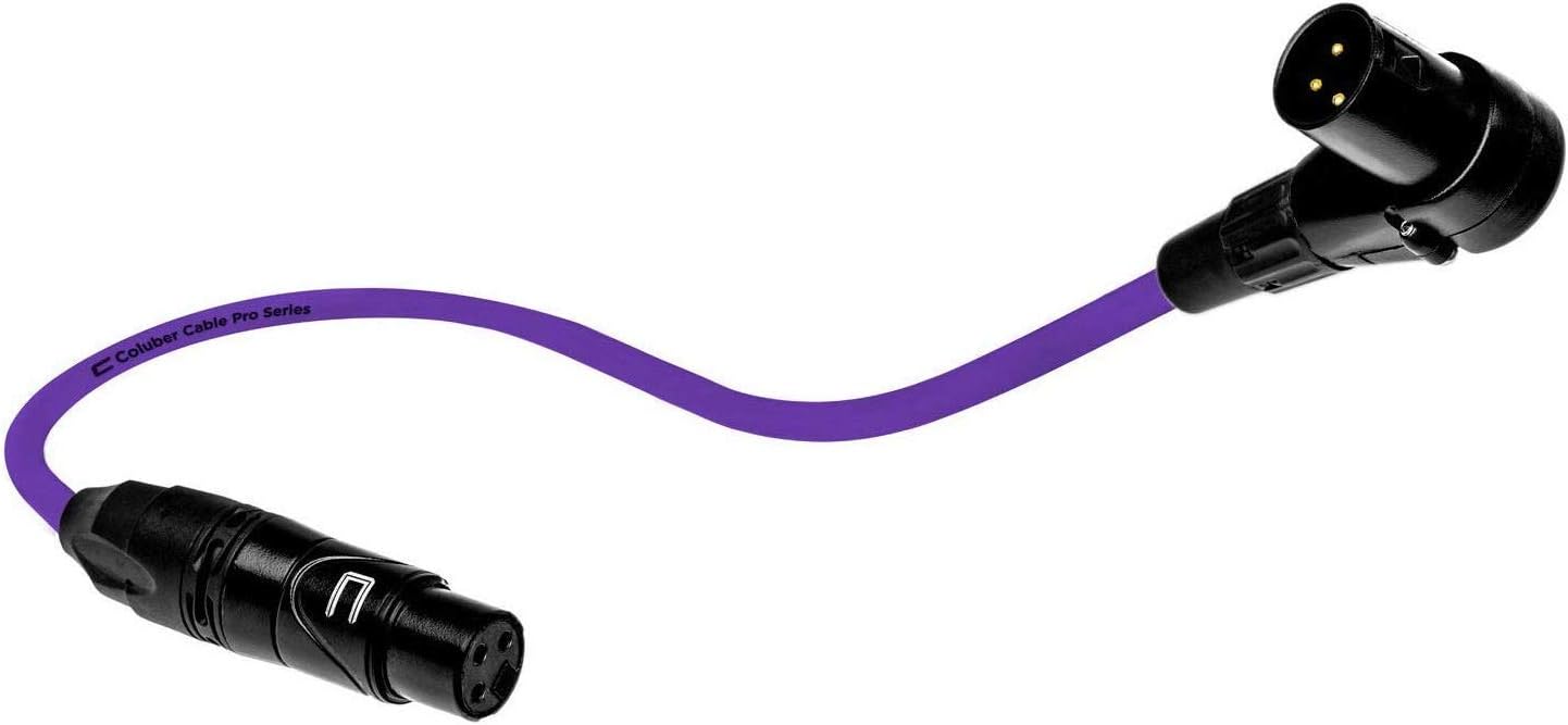 Balanced XLR Cable Right Angle Male to Straight Female 200 Feet