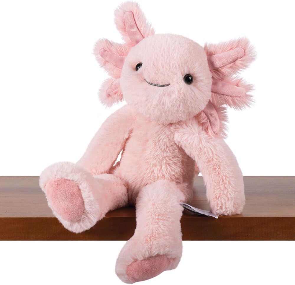 Vermont Teddy Bear Axolotl Plush - Cuddly Pink Stuffed Animal