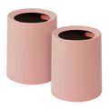 Round Modern Trash Can 2 Pack 3Gal Minimalist Pink - Hidden Bag Design