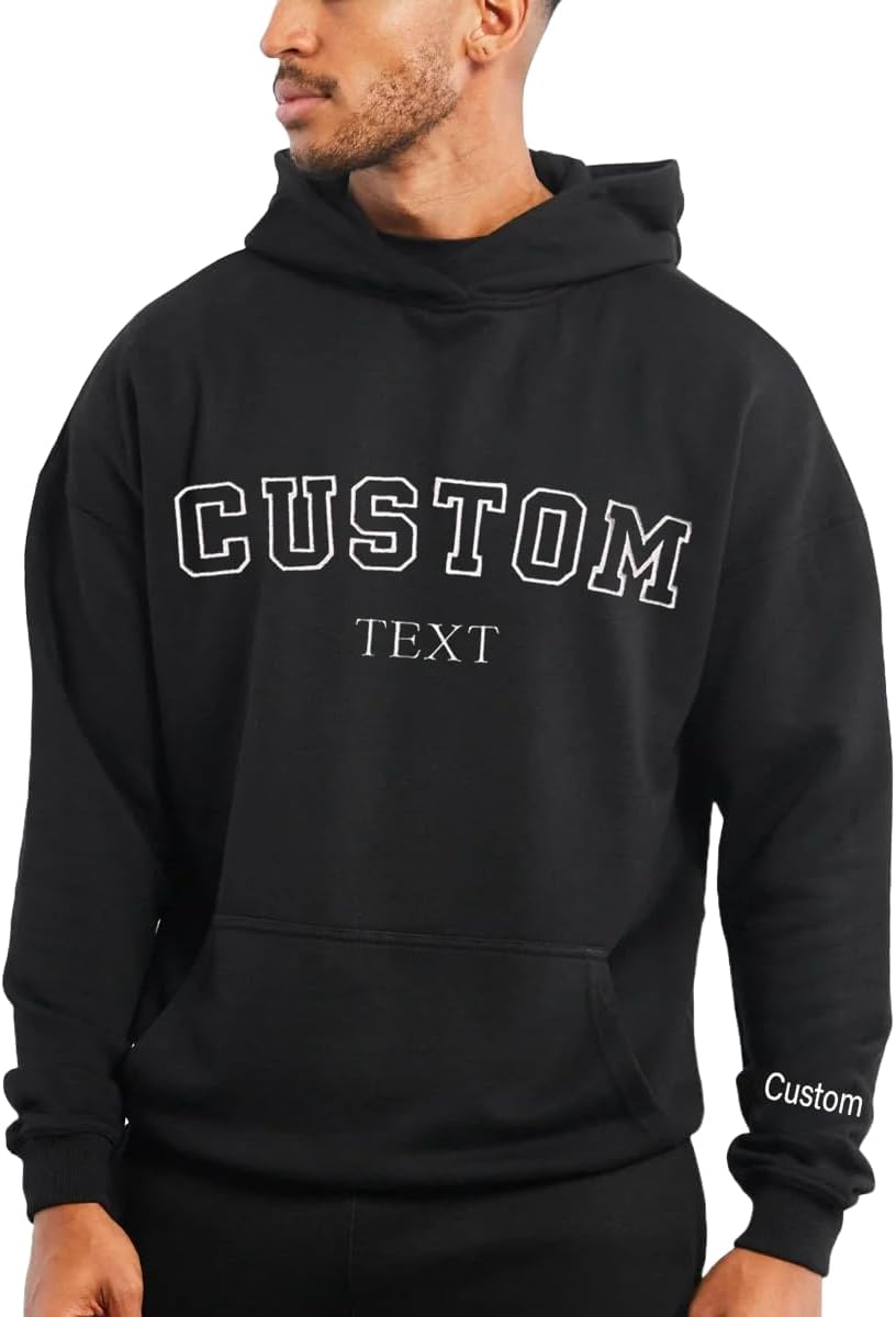 Personalized Custom Embroidered Hoodie - M ulticolor Design