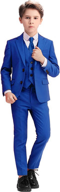 Toddler Boys Royal Blue 5-Piece Slim Fit Suit Size 2T - Ring Bearer
