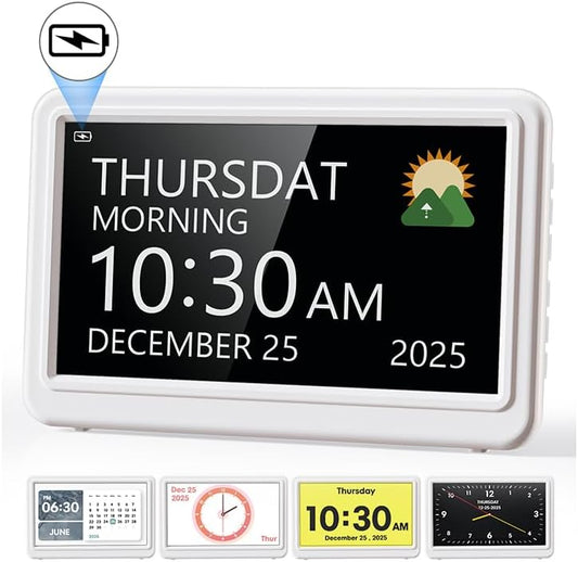 Digital Clock with Date and Day of Week for Seniors and Elderly