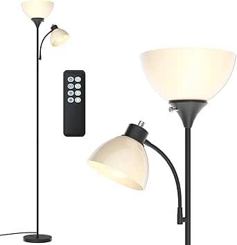 GERGO Floor Lamp with Remote Control and Adjustable Color Temperatures