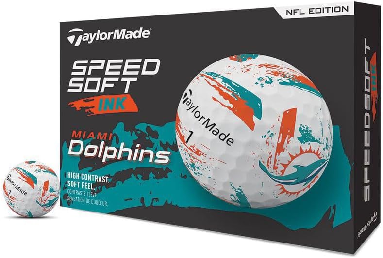 TaylorMade Golf Speed Soft Ink NFL Balls for Team Spirit