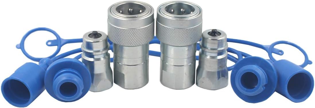 3/8ft' Ag NPT ISO5675 Hydraulic Quick Connect Coupling Set