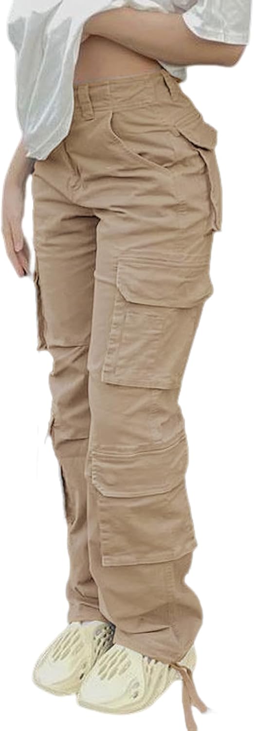 Viatabuna High Waisted Cargo Pants for Women - Y2K Style